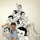 Illustration for article titled Chinese Artist Throws Himself Into Comics and Cartoons. Literally.
